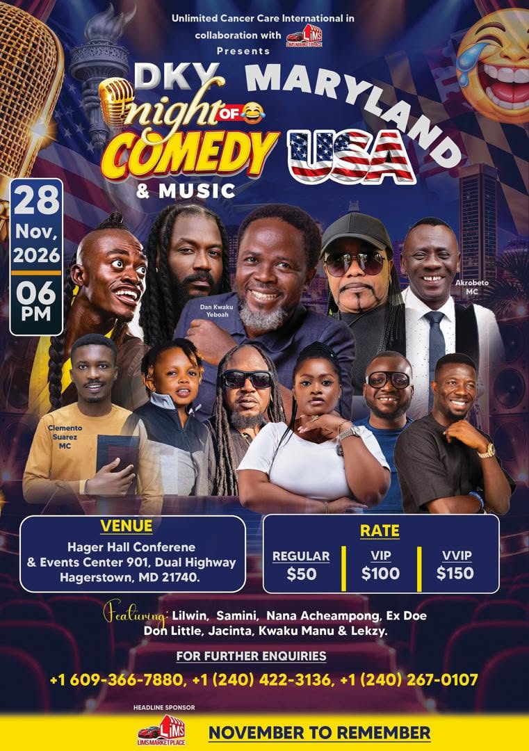 DKY Night of Comedy and Music flyer